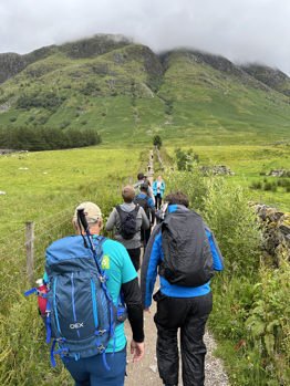 Atmos colleagues beginning their ascent of Ben Nevis