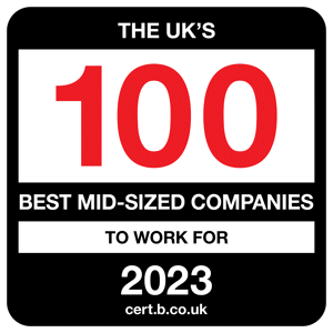 Atmos International's ranking as one of the UK's top 100 best mid-sized companies to work for in 2023